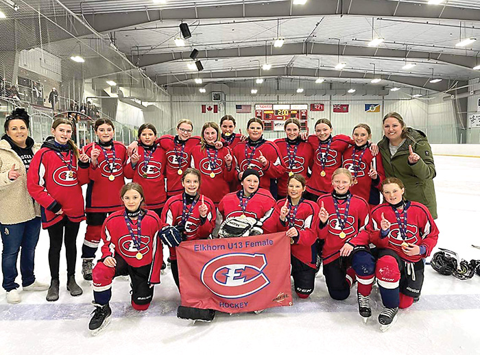 At the Stars Cup leading female hockey tournament in Winnipeg, the U13 Elkhorn Canadians won gold. Both Elkhorn teams that attended the tournament that weekend won a medal.<br />
